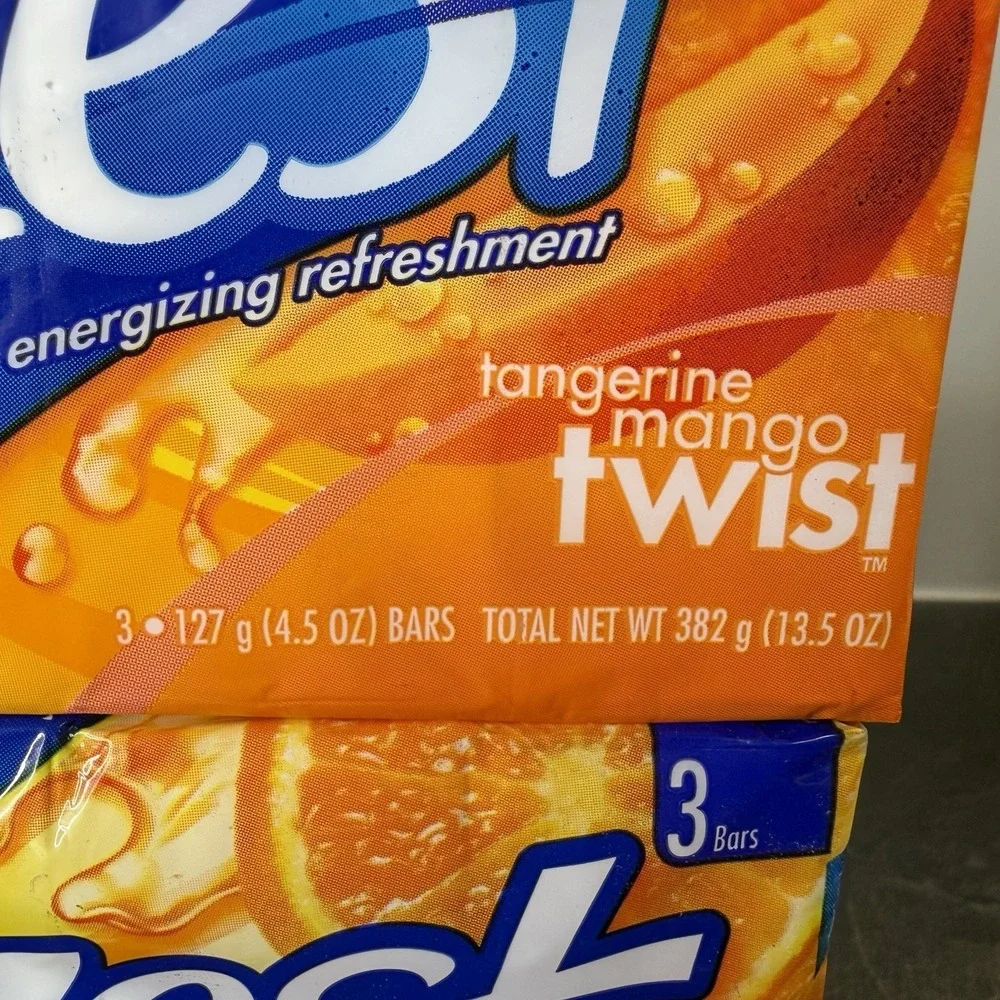 Zest Tangerine Mango Twist Energizing‎ Bar Soap 6 Bars SEALED